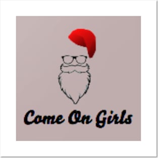 Merry Christmas With Girls T-Shirt Posters and Art